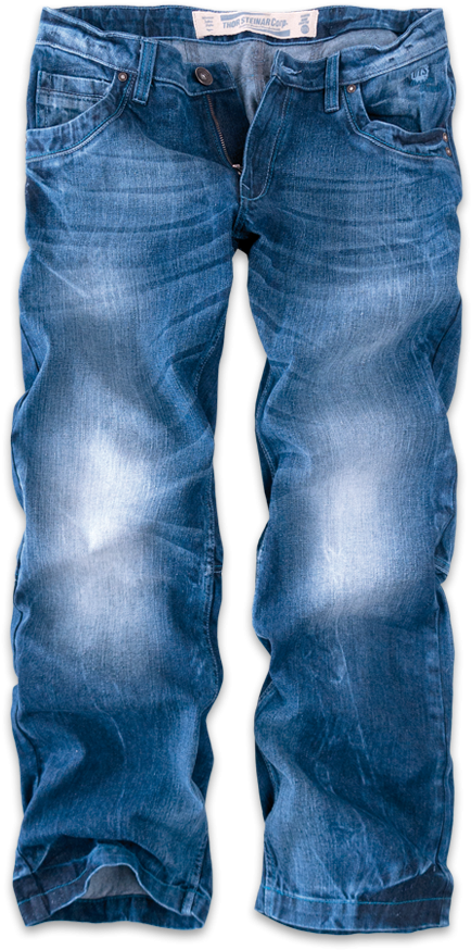 Blue Denim Jeans Front View PNG image with a transparent background, free high-resolution download