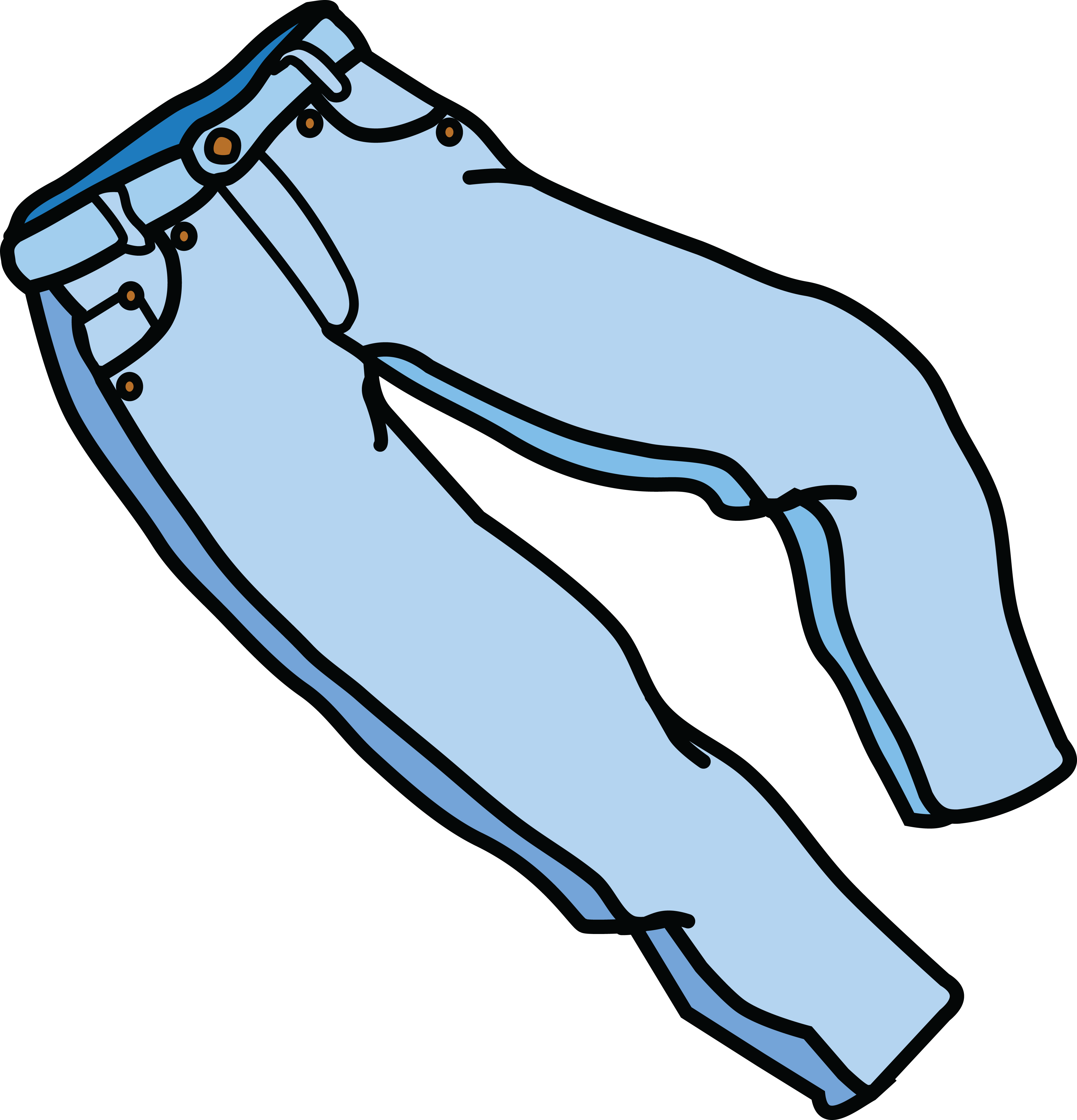 Blue Denim Jeans Vector Illustration