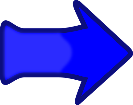 Blue Directional Arrow