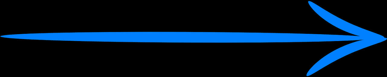 Blue Directional Arrow PNG with transparent background