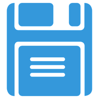 Blue Diskette Save Icon