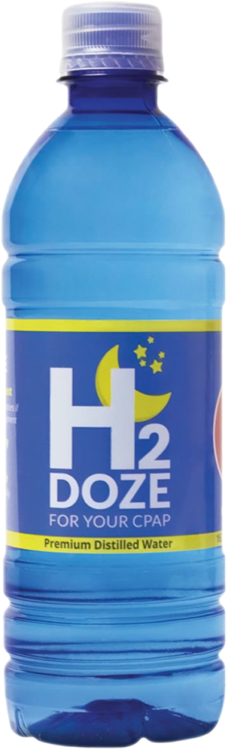 Blue Distilled Water Bottle H2 Doze