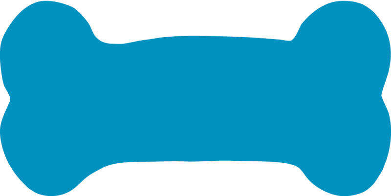 Blue Dog Bone Graphic PNG with transparent background