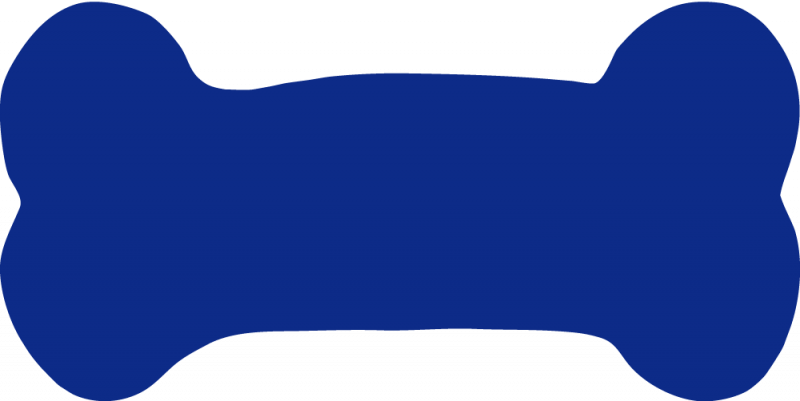 Blue Dog Bone Graphic PNG with transparent background