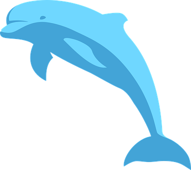 Blue Dolphin Vector Art PNG with transparent background