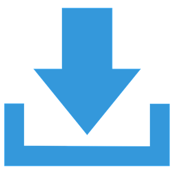 Blue Download Arrow Icon