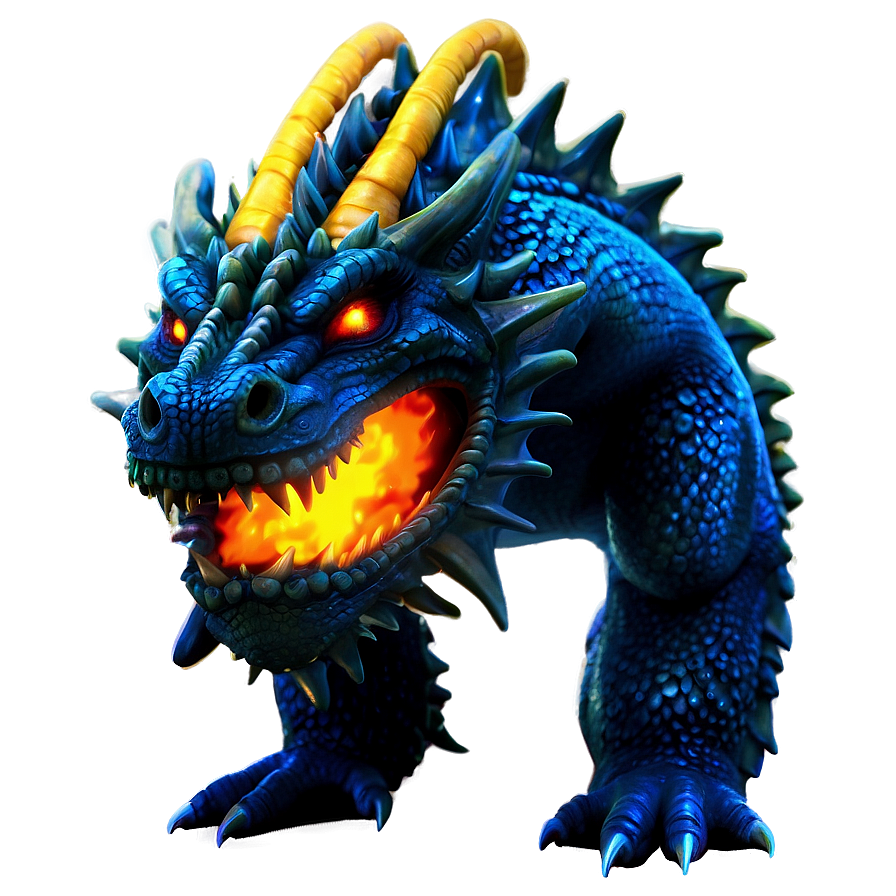 Blue Dragon Breathing Fire Png Afd