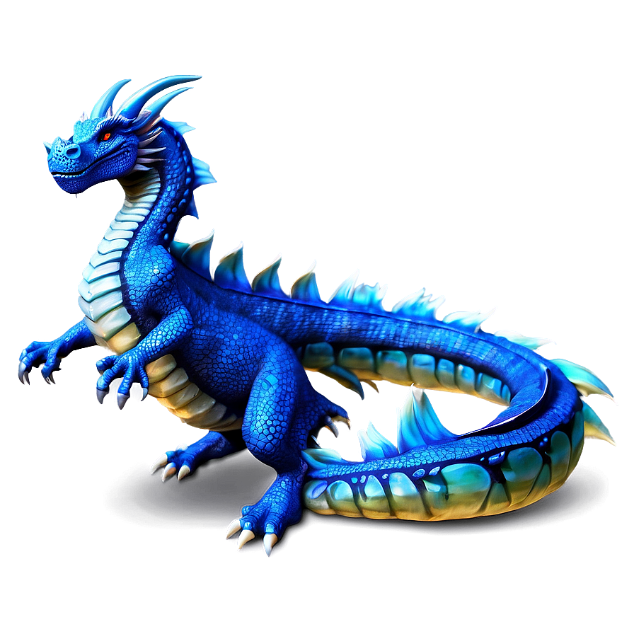 Blue Dragon With Magic Spell Png Mpn36