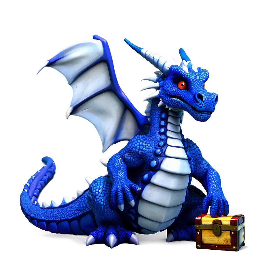 Blue Dragon With Treasure Png 72