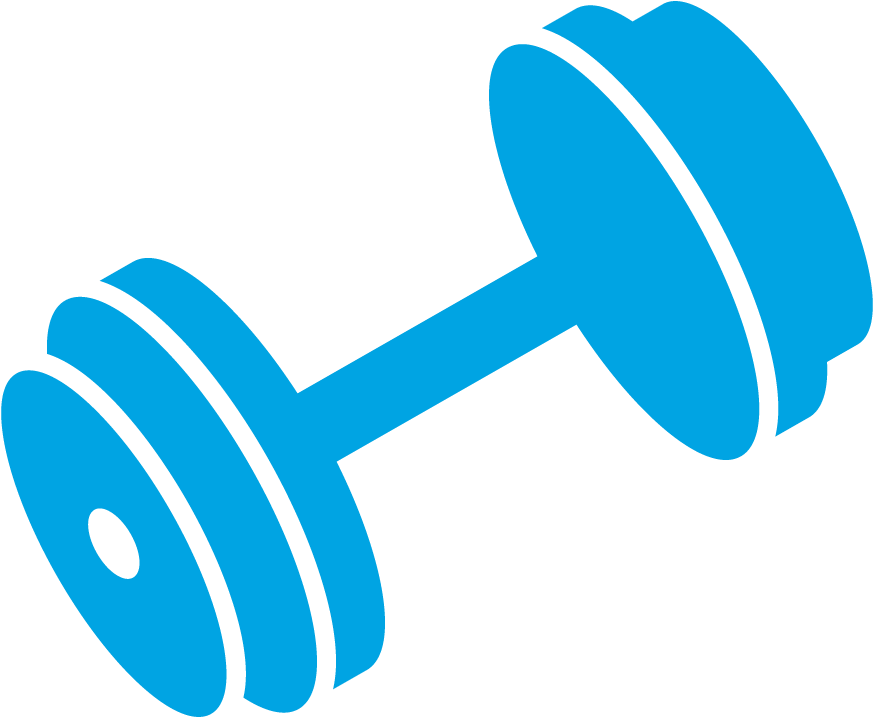 Blue Dumbbell Icon