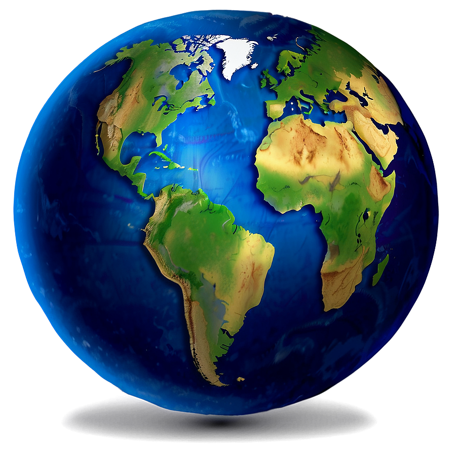 Blue Earth Globe Icon Png Okn