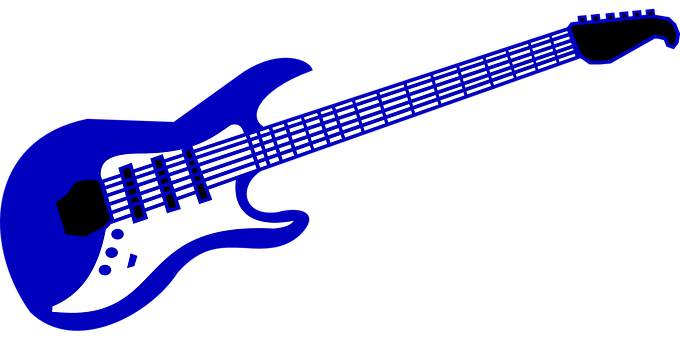 Blue Electric Guitar Illustration