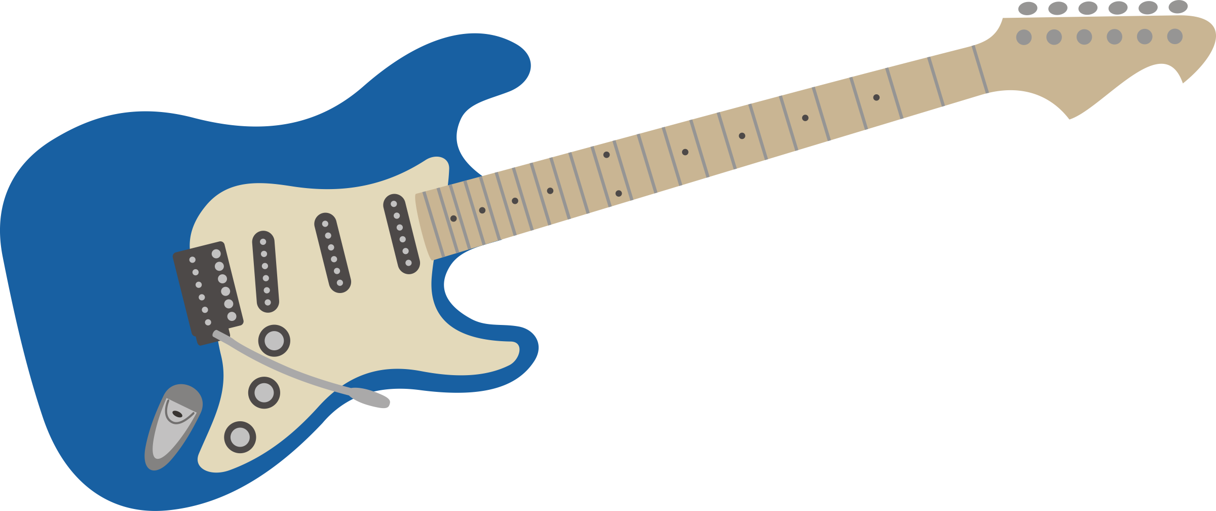 Blue Electric Guitar Illustration