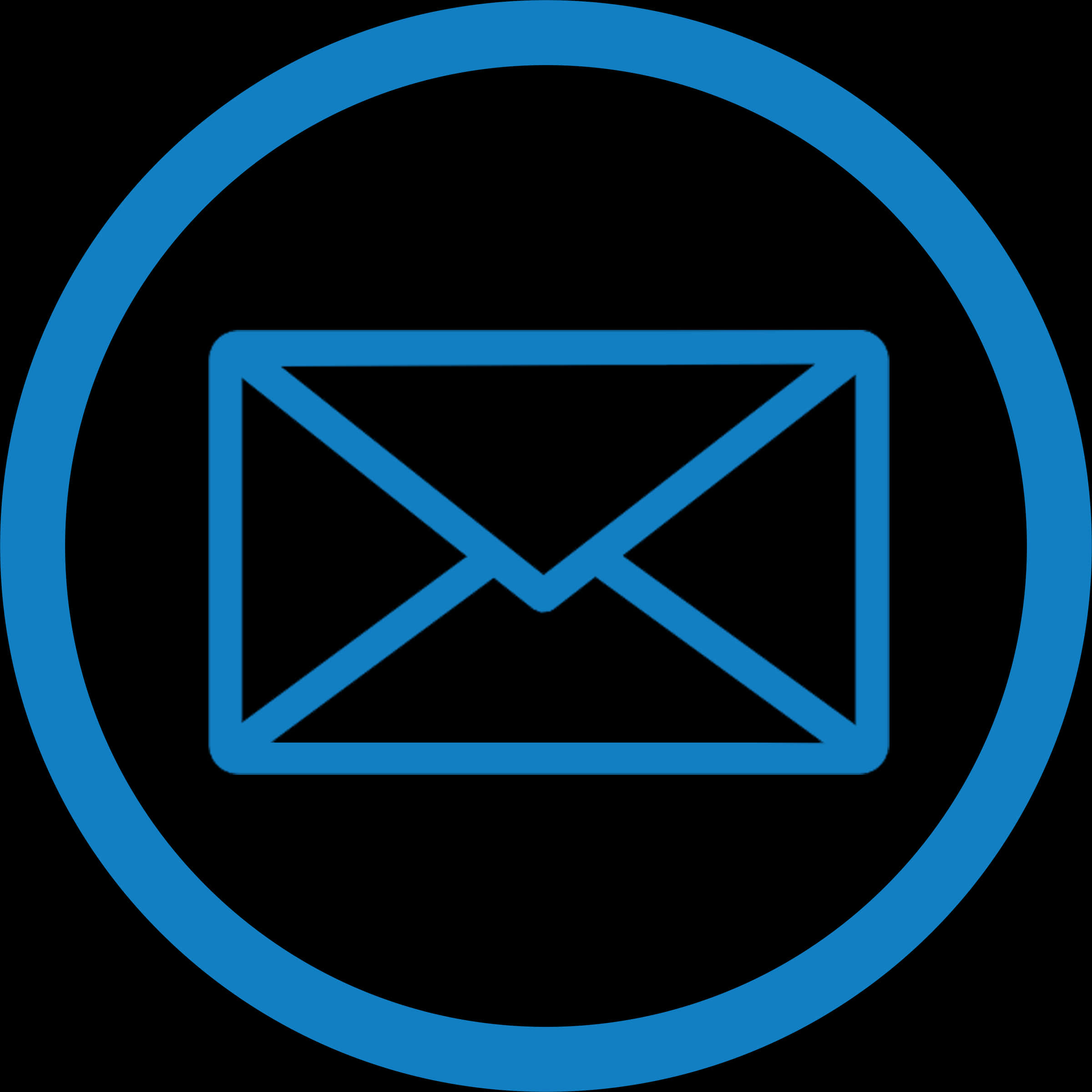 Blue Email Icon PNG with transparent background