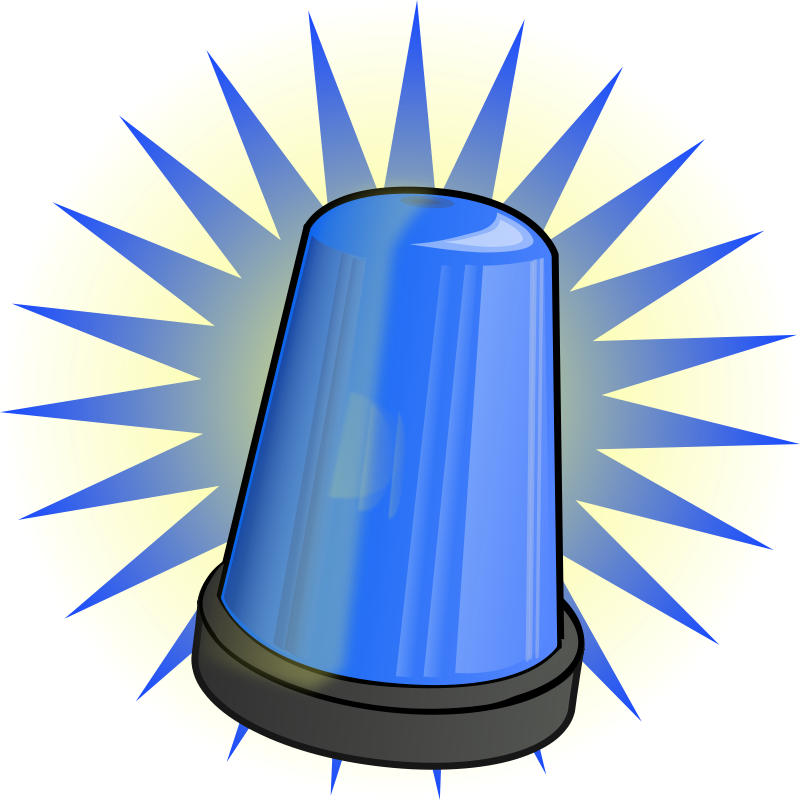 Blue Emergency Siren Illustration