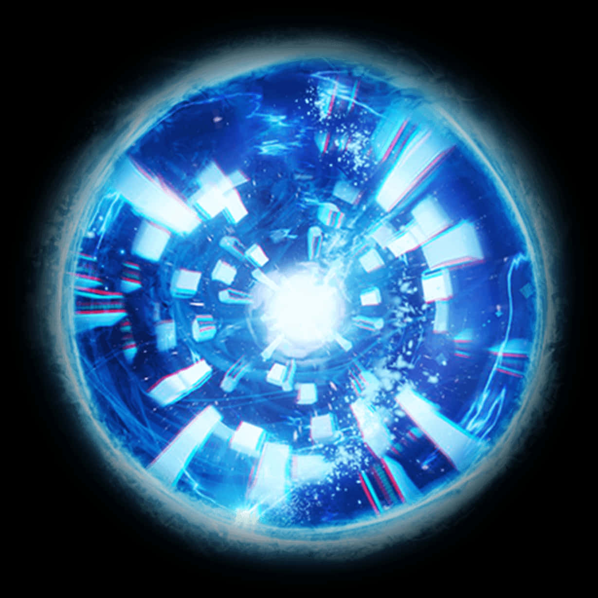 Blue Energy Portal Illustration PNG with transparent background