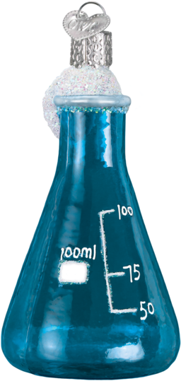 Blue Erlenmeyer Flask Ornament