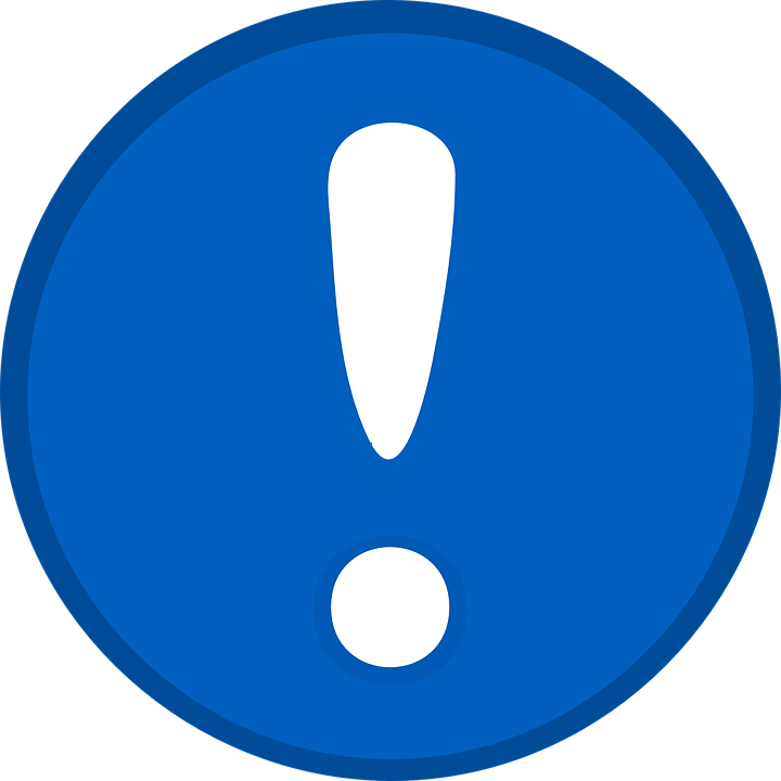 Blue Exclamation Mark Icon PNG with transparent background