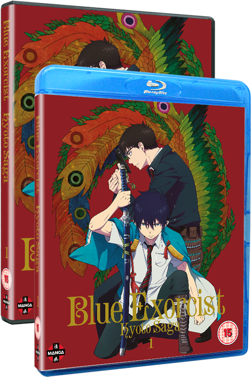 Blue Exorcist Kyoto Saga Bluray Cover PNG with transparent background