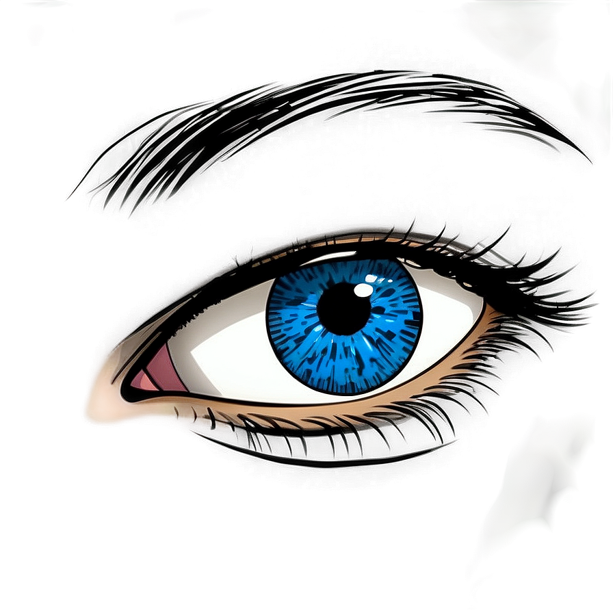 Blue Eyes Comic Style Png Sfe