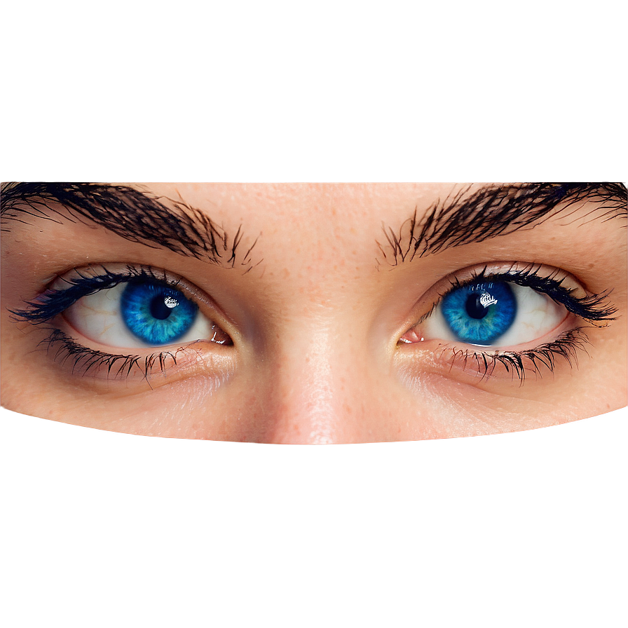 Blue Eyes With Eyebrows Png Mbx25