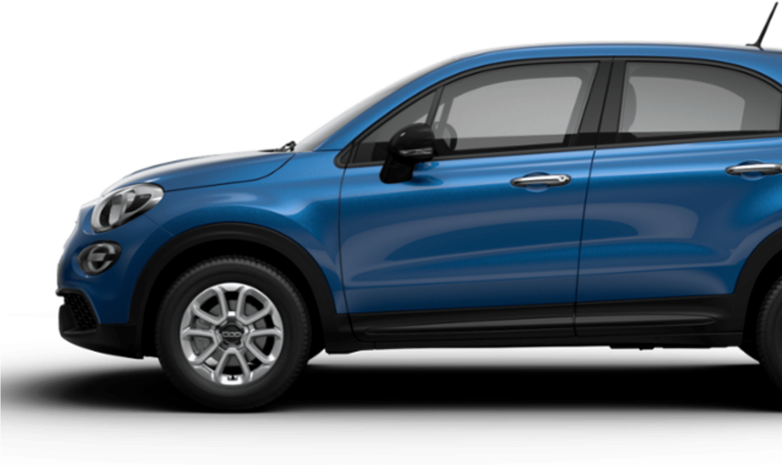 Blue Fiat500 X Side View