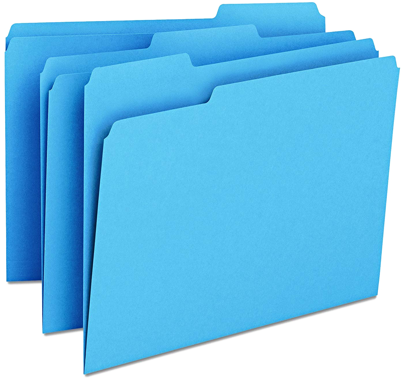 Blue File Folders Stacked