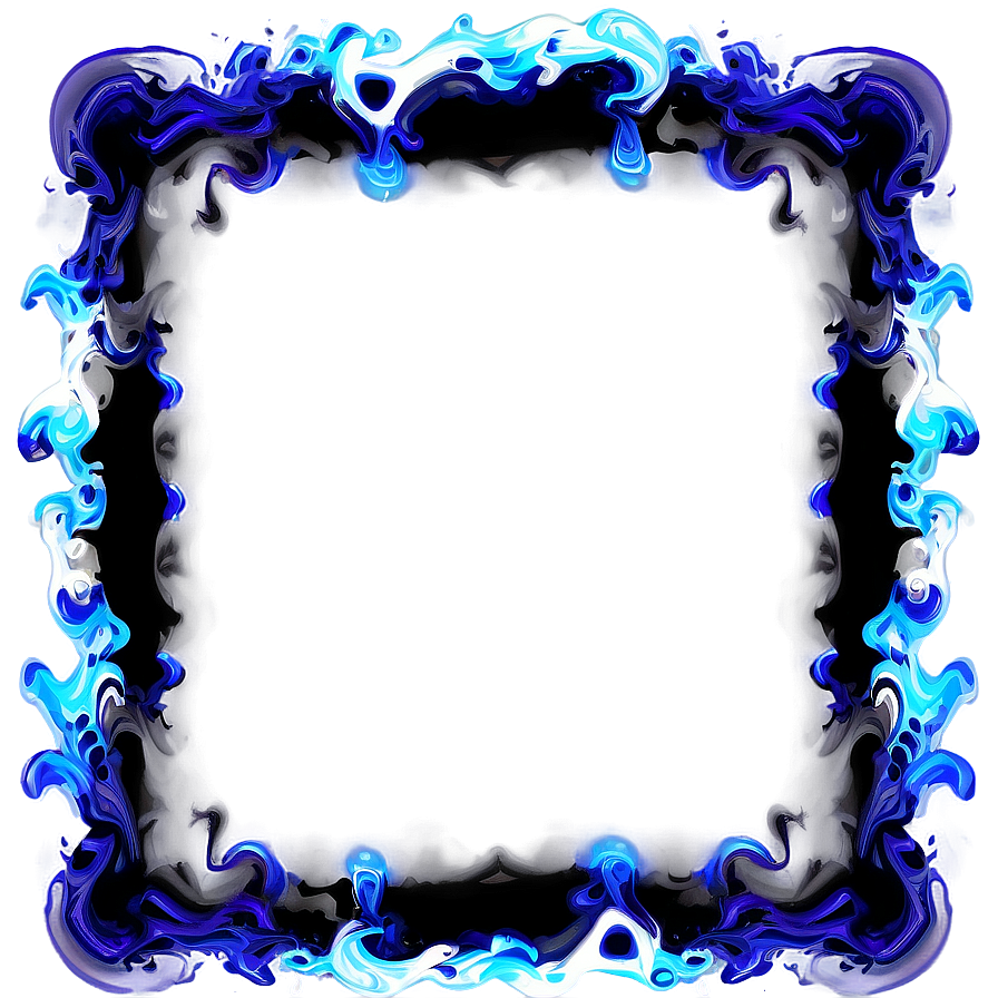 Blue Fire Abstract Art Png Tfx7