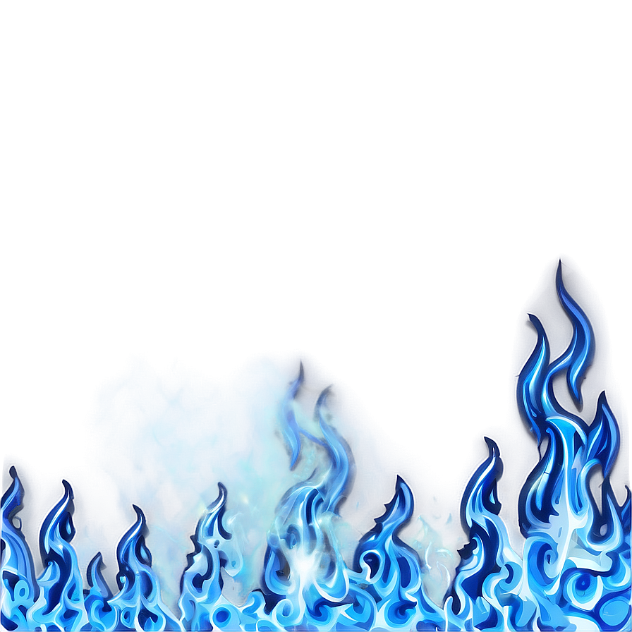 Blue Fire Border Png Apq