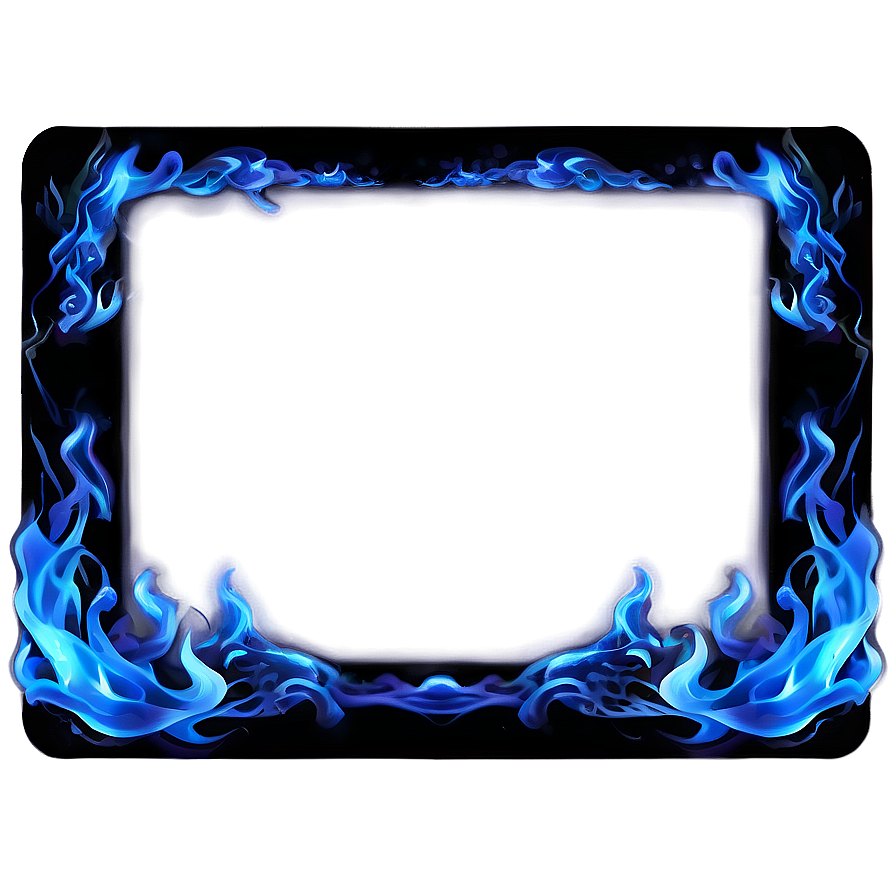 Blue Fire Border Png Mbf