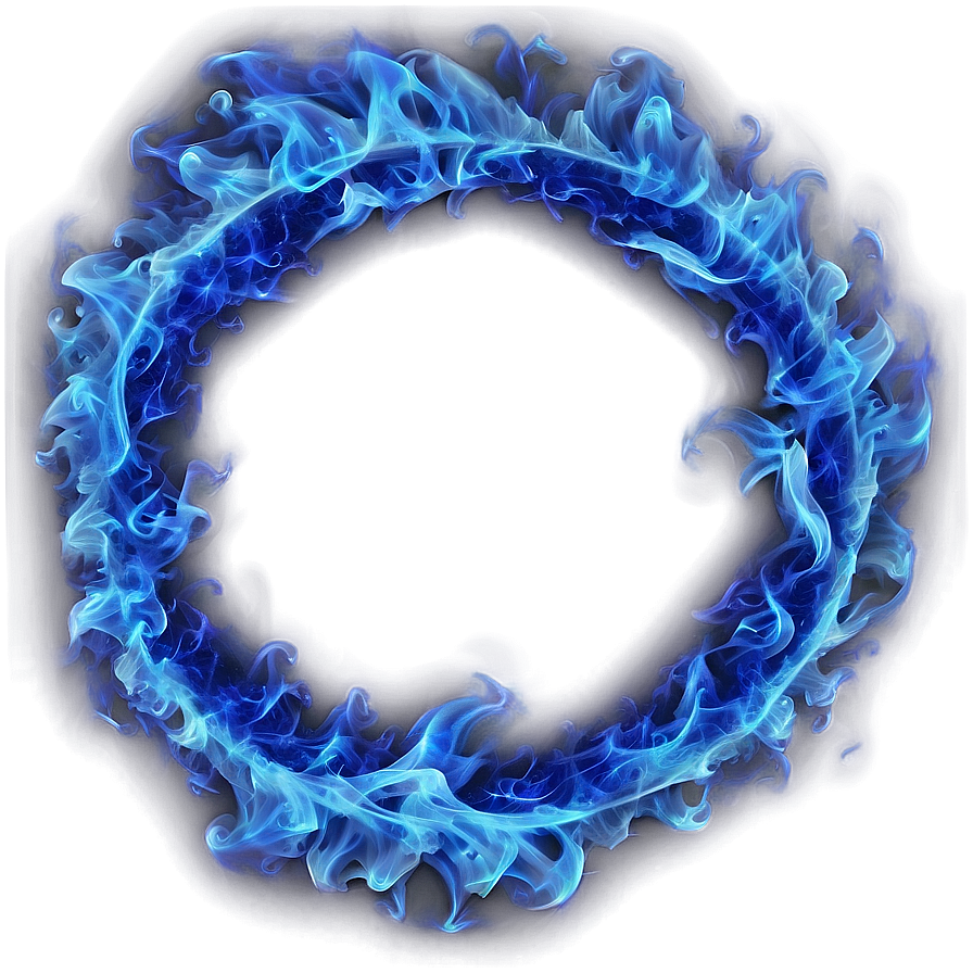 Blue Fire Circle Png 06112024