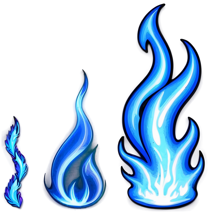 Blue Fire Flames Png 06112024