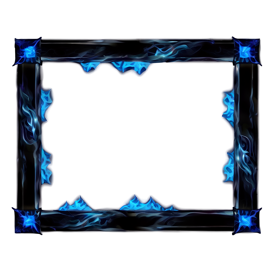 Blue Fire Frame Png 52