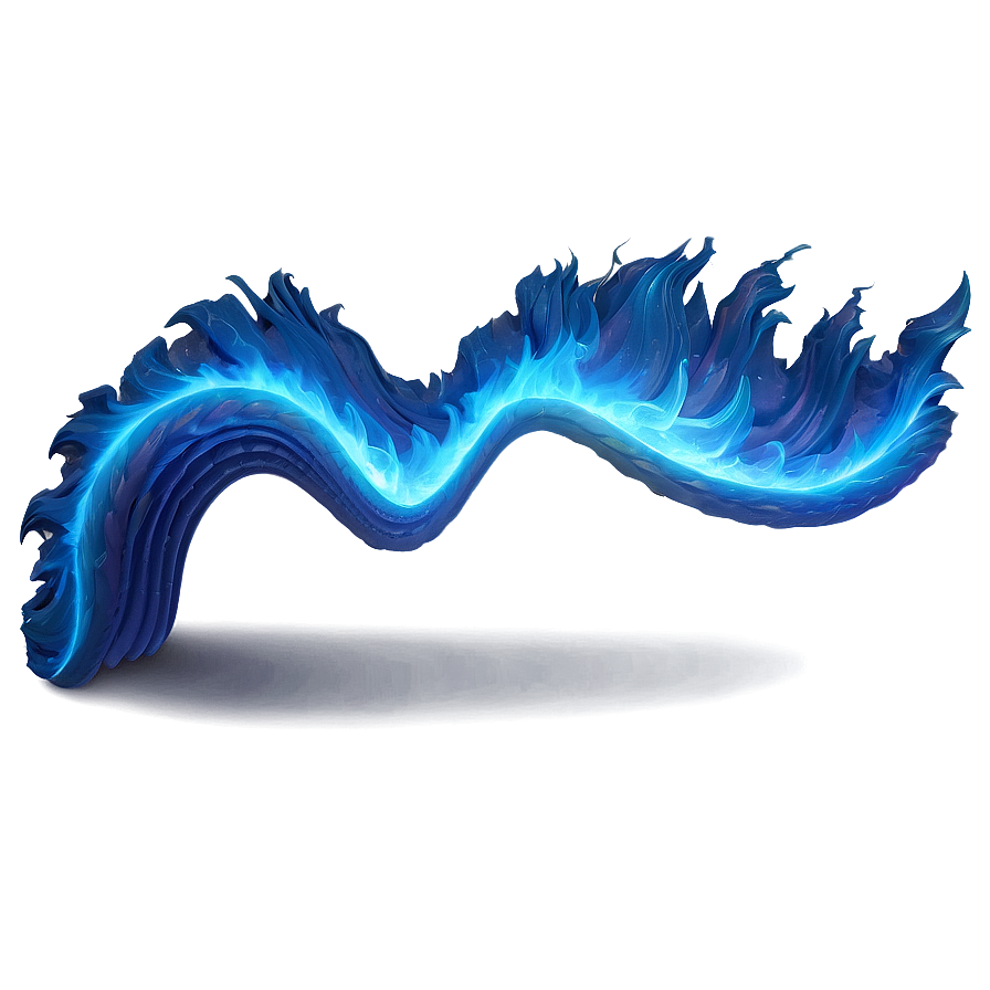 Blue Fire Wave Png Twx