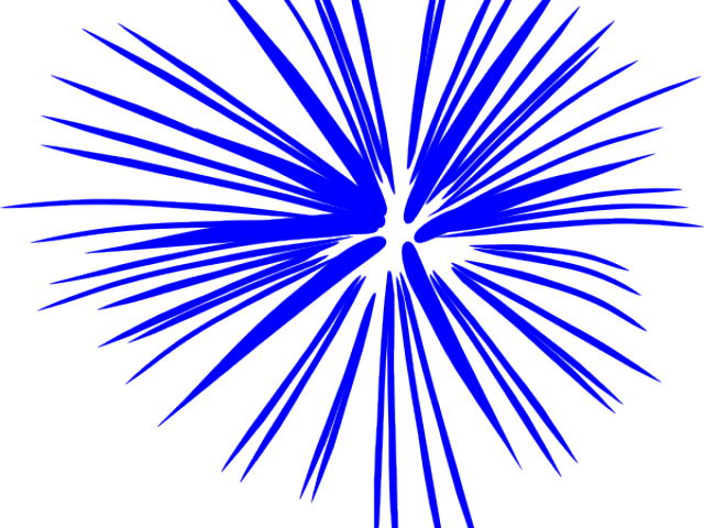 Blue Firework Burst Clipart