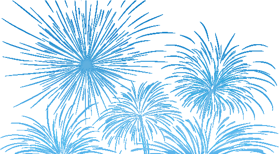 Blue Fireworks Display