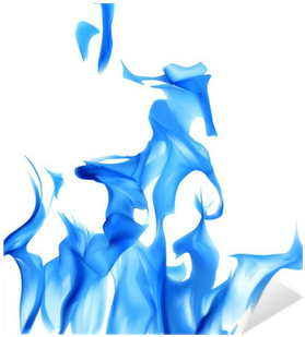 Vinilo Pixerstick Ilustración Con Fuego Azul Aislado - Flame PNG with transparent background