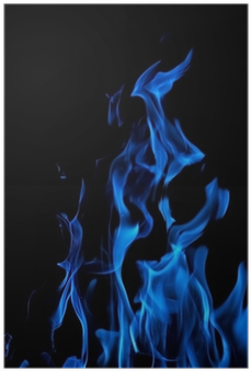 Dark Blue Flame PNG with transparent background
