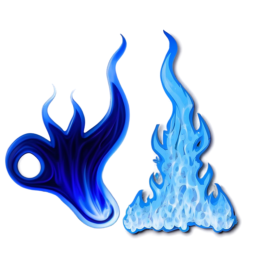 Blue Flame Silhouette Png Cyx