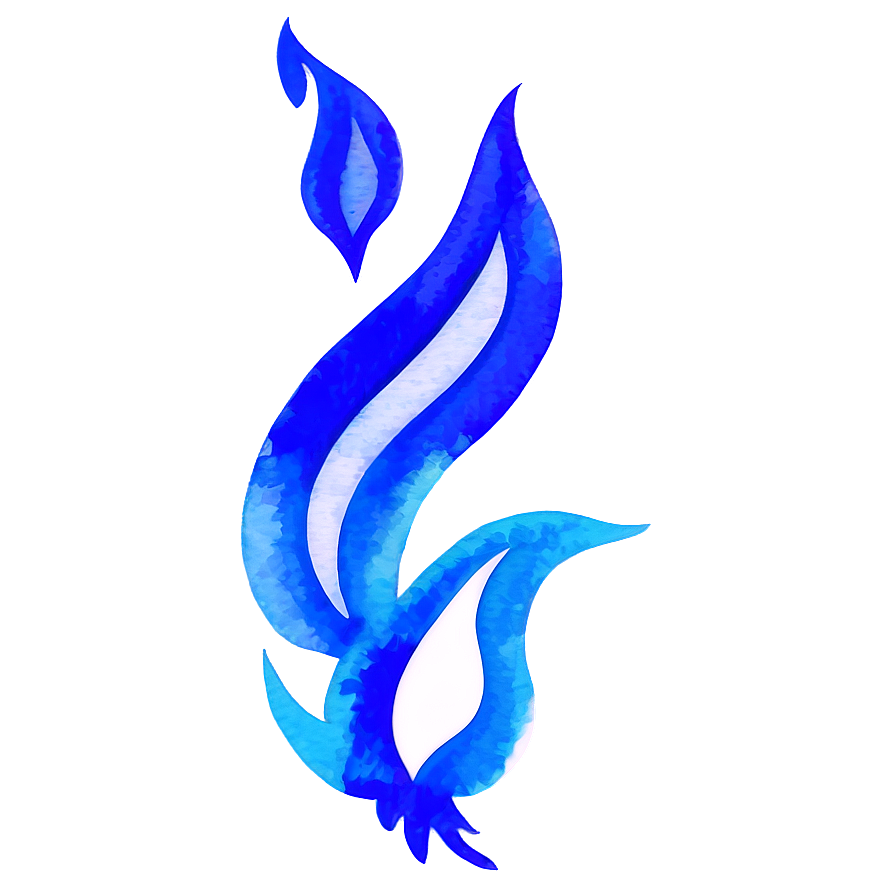 Blue Flame Watercolor Png 06202024