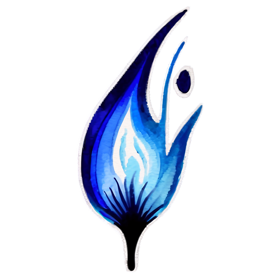 Blue Flame Watercolor Png Kdk