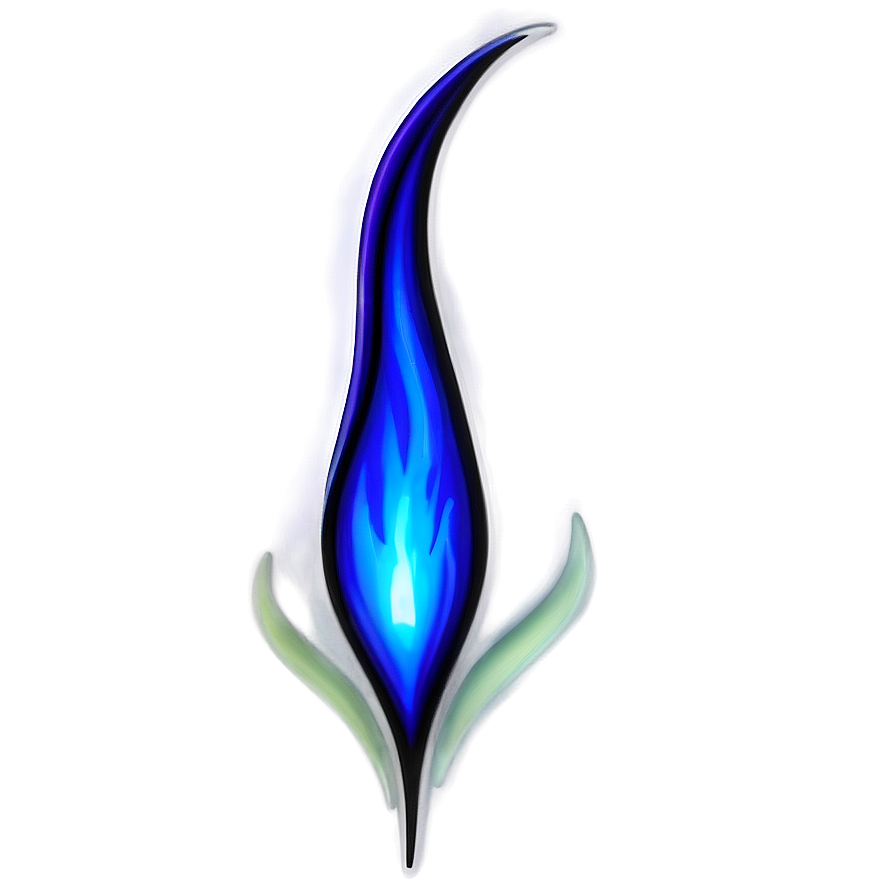 Blue Flame With Reflection Png 45