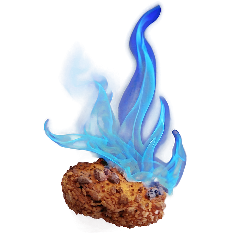 Blue Flame With Smoke Png Ouf6