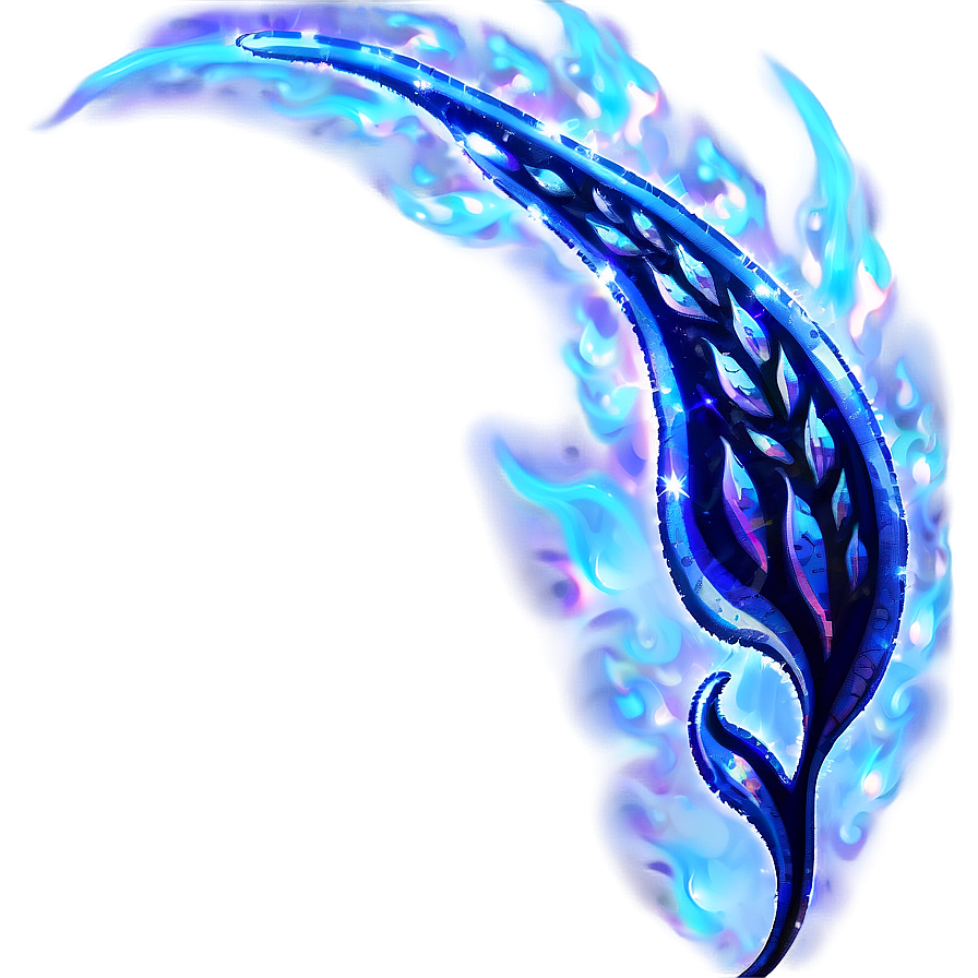 Blue Flame With Sparkles Png Fti73