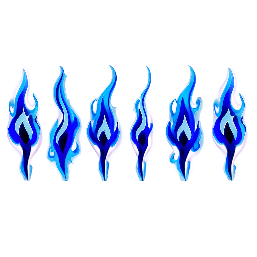 Blue Flames Pattern Png Xdu2