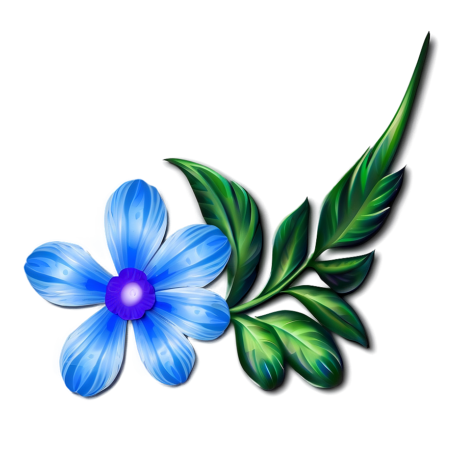 Blue Flower Abstract Png 05242024