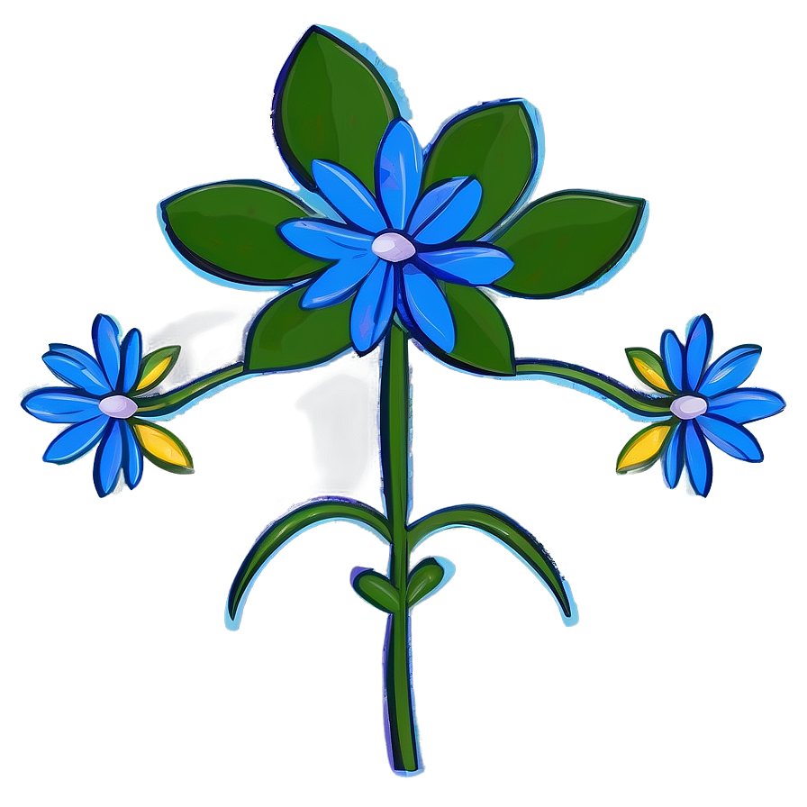 Blue Flower Bloom Png 89