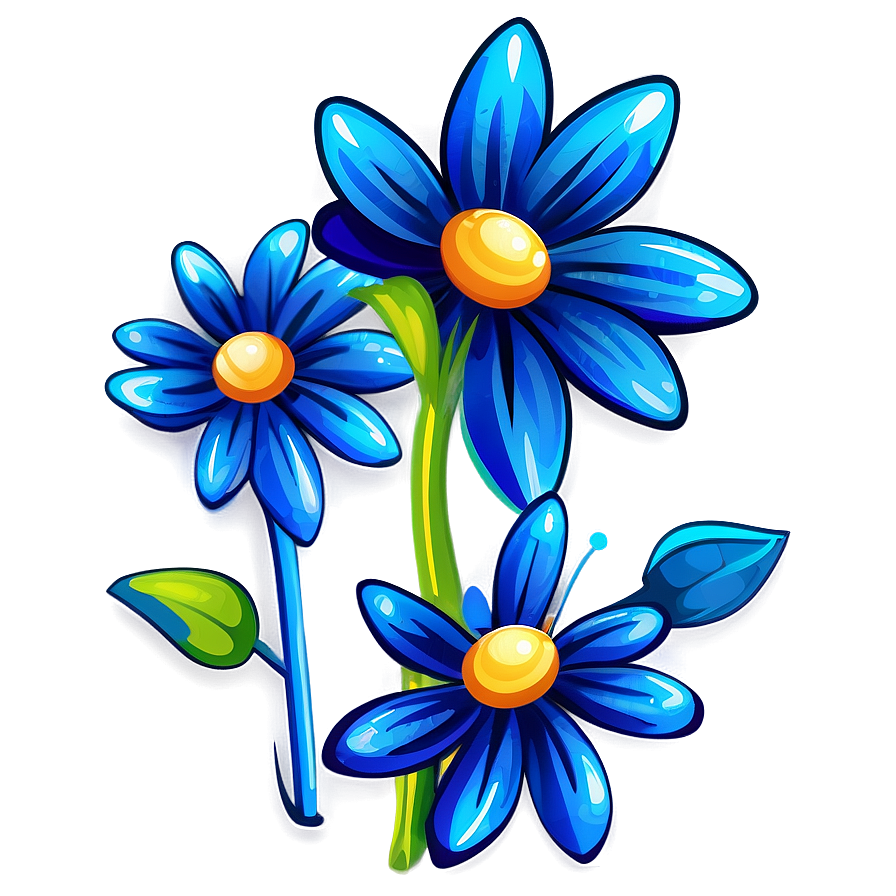 Blue Flower Clipart PNG 69 PNG with transparent background