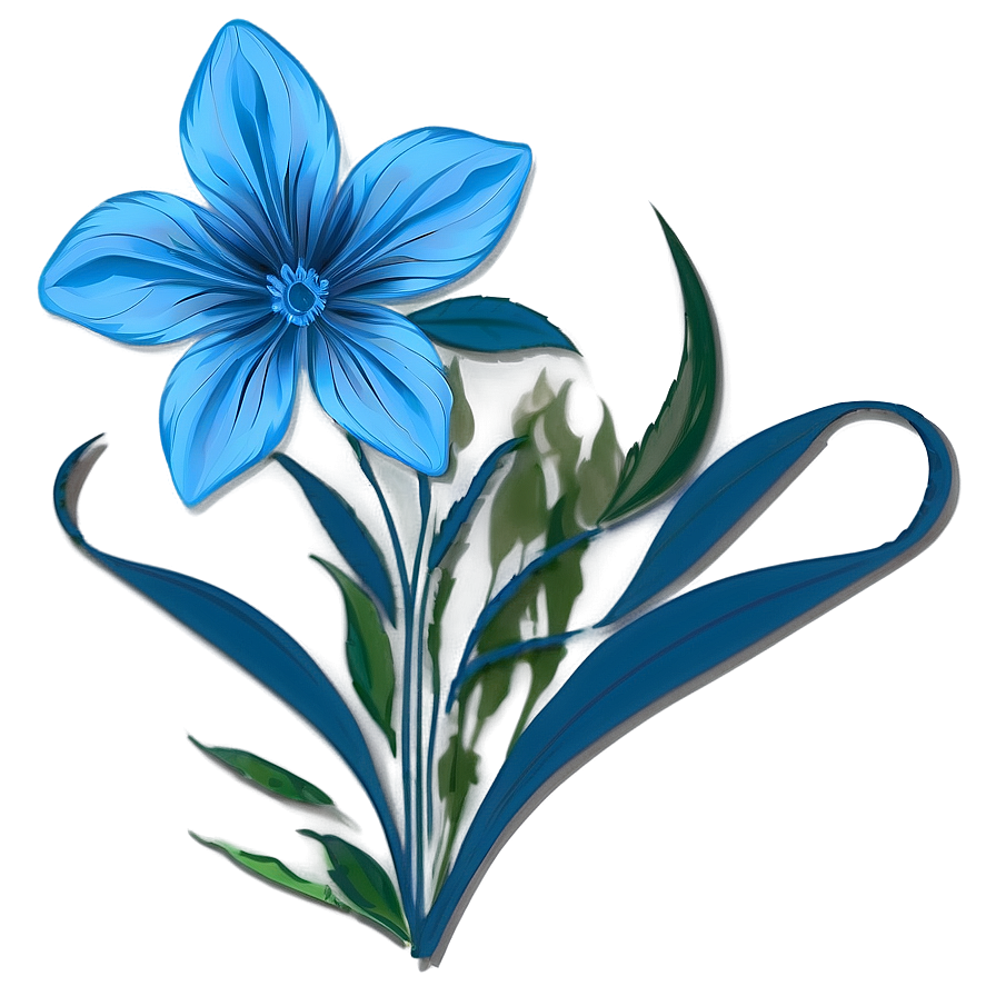 Blue Flower Graphic Png Pwc27