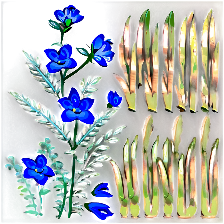 Blue Flower Pattern Png Oyd60